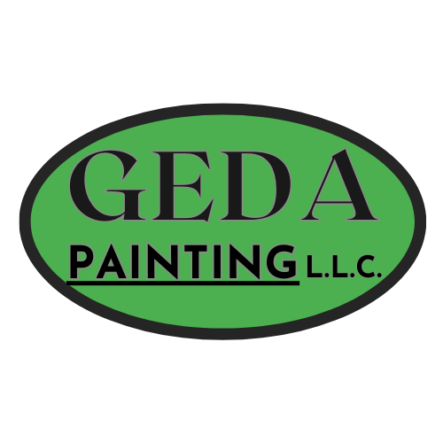 The logo for geda painting, inc